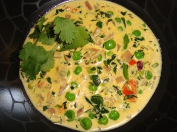 Methi Malai Matar - Fenugreek and Peas in Butter Sauce - Photo by Samiksha